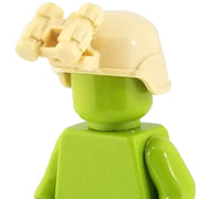 Minifig Ballistic Helmet with NVG - Tan - Headgear