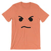 Brick Forces Angry Face Short-Sleeve Unisex T-Shirt - Heather Orange / S
