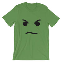 Brick Forces Angry Face Short-Sleeve Unisex T-Shirt - Leaf / S