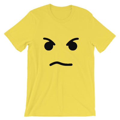 Brick Forces Angry Face Short-Sleeve Unisex T-Shirt - Yellow / S