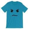 Brick Forces Angry Face Short-Sleeve Unisex T-Shirt - Aqua / S