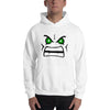 Brick Forces Angry Face Unisex Hoodie - White / S - Printful Clothing