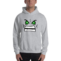 Brick Forces Angry Face Unisex Hoodie - Sport Grey / S - Printful Clothing