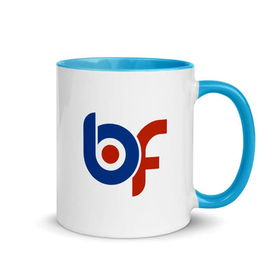 Brick Forces BF Mug with Color Inside - Blue - Printful Clothing