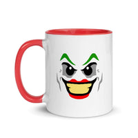 Brick Forces Clown Face Grin Mug with Color Inside - Printful Clothing