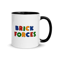 Brick Forces Clown Face Grin Mug with Color Inside - Black - Printful Clothing