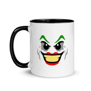 Brick Forces Clown Face Grin Mug with Color Inside - Printful Clothing