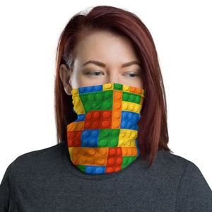 Brick Forces Colorful Brick Neck Gaiter - Printful Clothing
