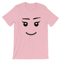 Brick Forces Girl Face Short-Sleeve Unisex T-Shirt - Pink / S