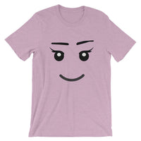 Brick Forces Girl Face Short-Sleeve Unisex T-Shirt - Heather Prism Lilac / XS