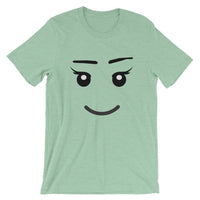 Brick Forces Girl Face Short-Sleeve Unisex T-Shirt - Heather Prism Mint / XS