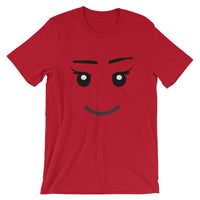 Brick Forces Girl Face Short-Sleeve Unisex T-Shirt - Red / S