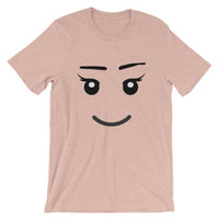 Brick Forces Girl Face Short-Sleeve Unisex T-Shirt - Heather Prism Peach / XS