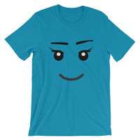 Brick Forces Girl Face Short-Sleeve Unisex T-Shirt - Aqua / S