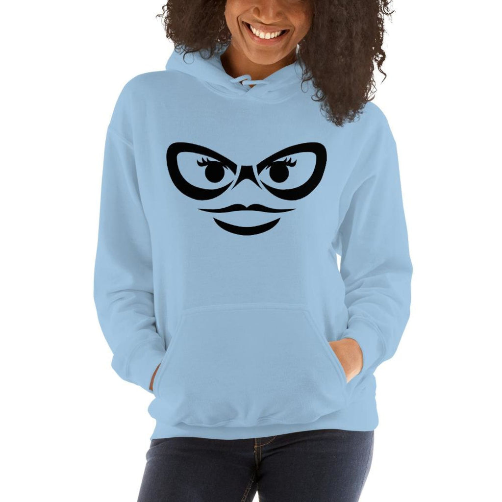 Brick Forces Harley Face Unisex Hoodie - Light Blue / S - Printful Clothing