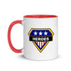 Brick Forces Heroes Mug with Color Inside - Red - Printful Clothing