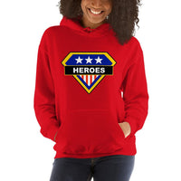 Brick Forces Heroes Unisex Hoodie - Red / S - Printful Clothing