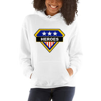 Brick Forces Heroes Unisex Hoodie - White / S - Printful Clothing