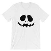 Brick Forces Jack Skellington Face Short-Sleeve Unisex T-Shirt - White / XS