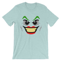 Brick Forces Joker Face Short-Sleeve Unisex T-Shirt - Heather Prism Ice Blue / XS