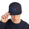 Brick Forces Logo 3D Puff Embroidery Snapback Hat - Navy - Printful Clothing