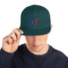 Brick Forces Logo 3D Puff Embroidery Snapback Hat - Spruce - Printful Clothing