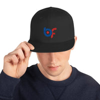 Brick Forces Logo 3D Puff Embroidery Snapback Hat - Black - Printful Clothing