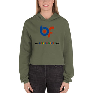 Brick Forces Logo Crop Hoodie - Military Green / S