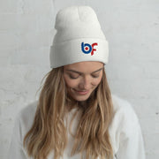 Brick Forces Logo Cuffed Beanie - White - Printful Clothing