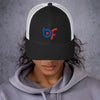 Brick Forces Logo Embroidered Trucker Cap - Black/ White - Printful Clothing