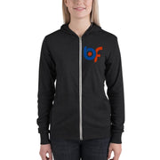 Brick Forces Logo Unisex Zip Hoodie - Charcoal black Triblend / XS - Printful Clothing
