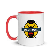 Brick Forces Medieval Mug with Color Inside - Red - Printful Clothing