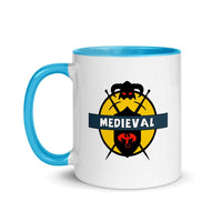 Brick Forces Medieval Mug with Color Inside - Blue - Printful Clothing