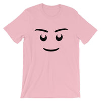 Brick Forces Minifig Happy Face Short-Sleeve Unisex T-Shirt - Pink / S