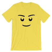 Brick Forces Minifig Happy Face Short-Sleeve Unisex T-Shirt - Yellow / S