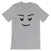 Brick Forces Minifig Happy Face Short-Sleeve Unisex T-Shirt - Silver / S