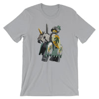 Brick Forces Mounted Knight Short-Sleeve Unisex T-Shirt - Silver / S