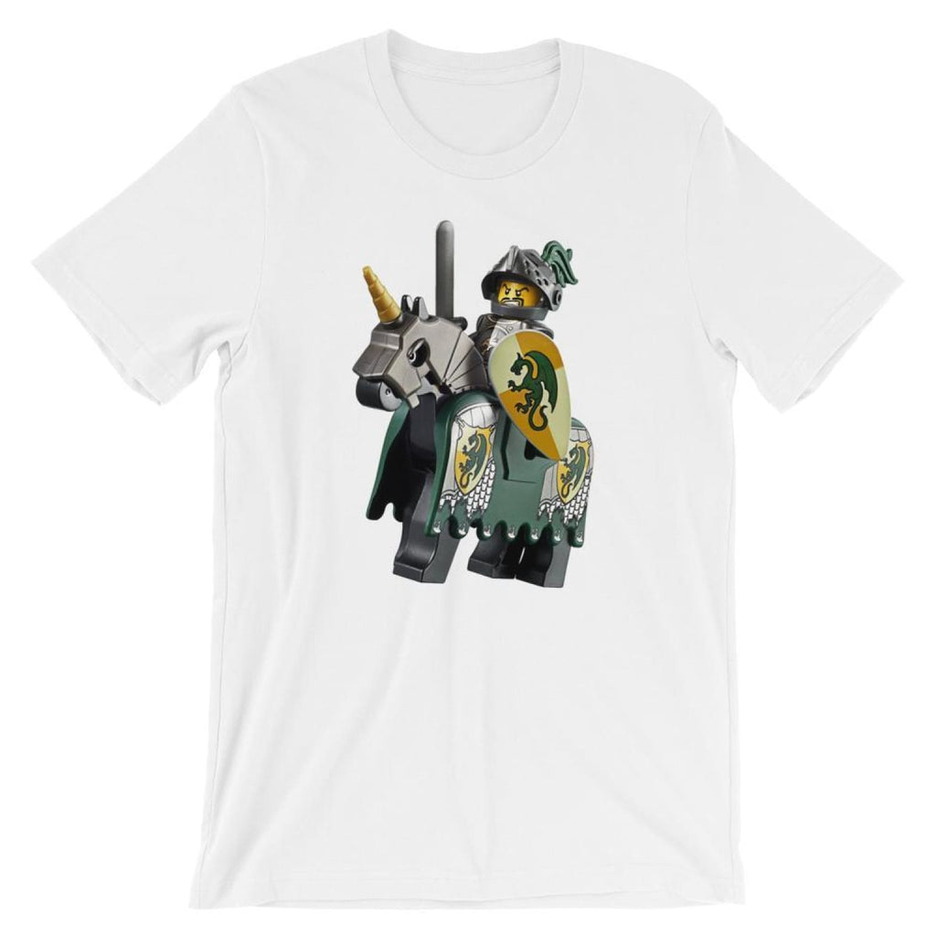 Brick Forces Mounted Knight Short-Sleeve Unisex T-Shirt - White / XS