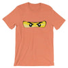 Brick Forces Ninja Eyes Short-Sleeve Unisex T-Shirt - Heather Orange / S
