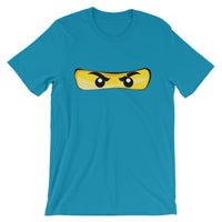 Brick Forces Ninja Eyes Short-Sleeve Unisex T-Shirt - Aqua / S