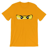 Brick Forces Ninja Eyes Short-Sleeve Unisex T-Shirt - Gold / S