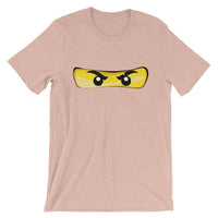 Brick Forces Ninja Eyes Short-Sleeve Unisex T-Shirt - Heather Prism Peach / XS