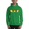 Brick Forces Ninja Eyes Unisex Hoodie - Irish Green / S - Printful Clothing