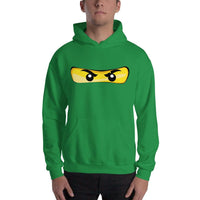 Brick Forces Ninja Eyes Unisex Hoodie - Irish Green / S - Printful Clothing