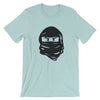 Brick Forces Ninja Face Short-Sleeve Unisex T-Shirt - Heather Prism Ice Blue / XS