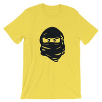 Brick Forces Ninja Face Short-Sleeve Unisex T-Shirt - Yellow / S