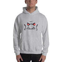 Brick Forces Orc Face Hooded Sweatshirt - Sport Grey / S - Printful Clothing