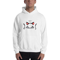 Brick Forces Orc Face Hooded Sweatshirt - White / S - Printful Clothing