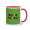 Brick Forces Orc Face Mug with Color Inside - Red - Printful Clothing