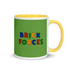 Brick Forces Orc Face Mug with Color Inside - Yellow - Printful Clothing